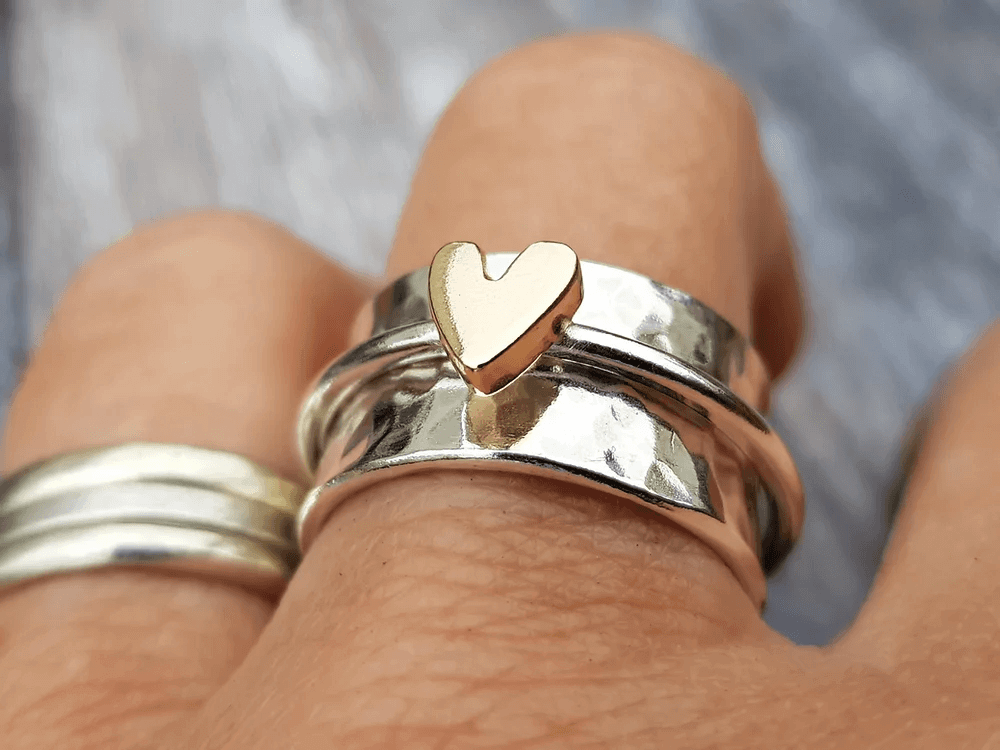 Valentina - Anillo de Corazón Dorado