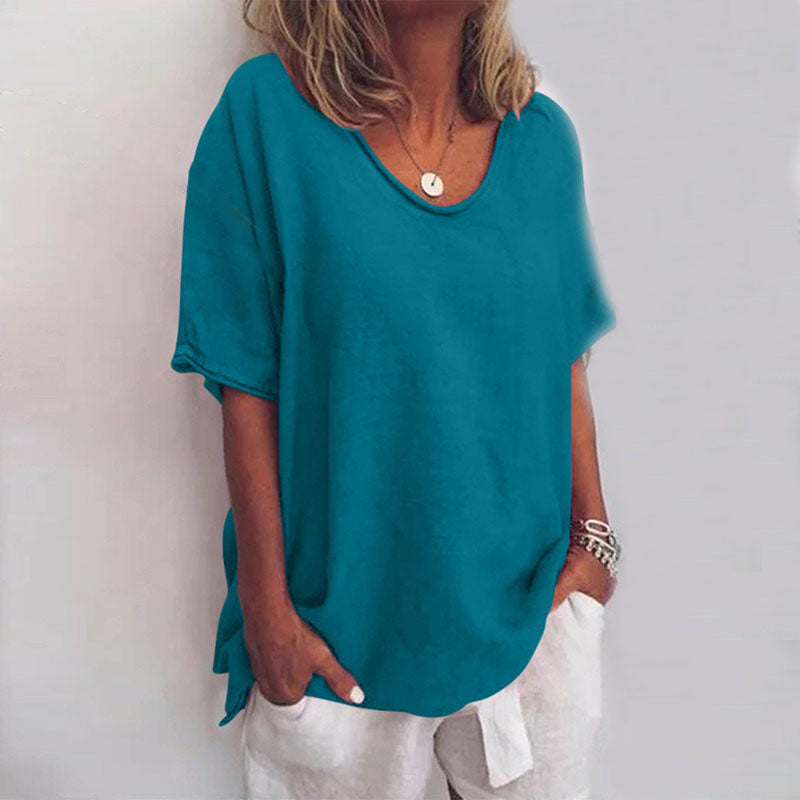 Blusa versátil de lino