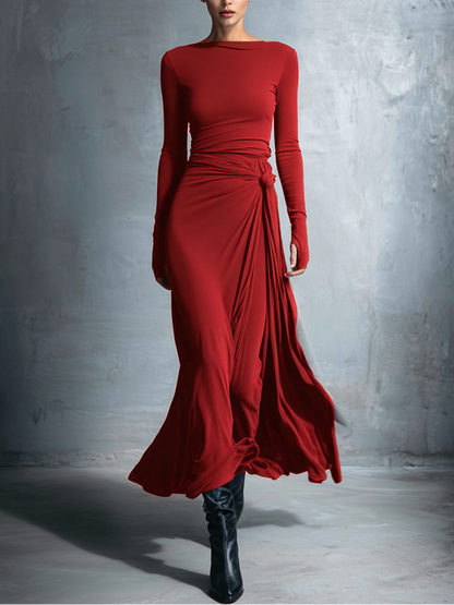 Vestido con botón lateral