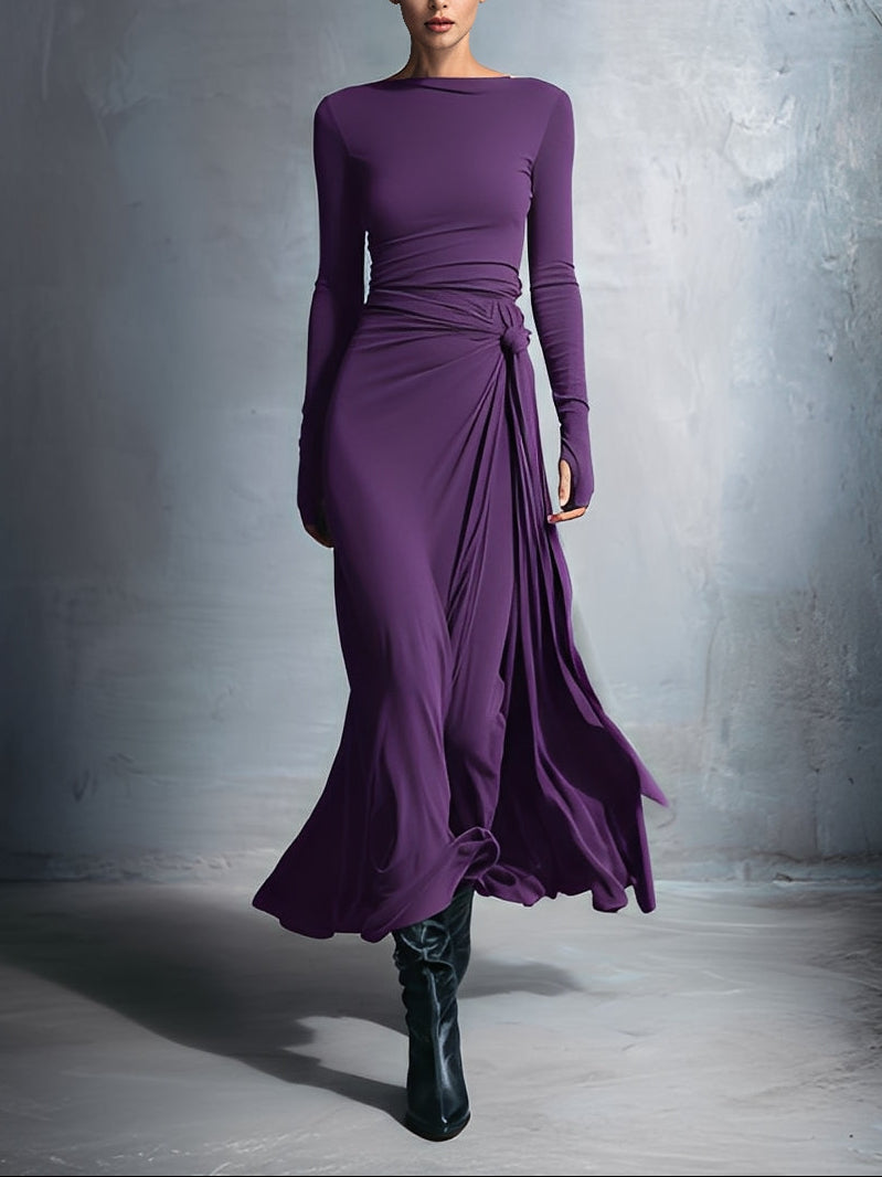 Vestido con botón lateral