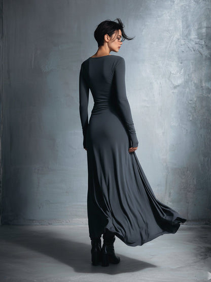 Vestido con botón lateral