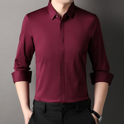 Camisa elástica lisa