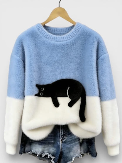 Sudadera con estampado de gato