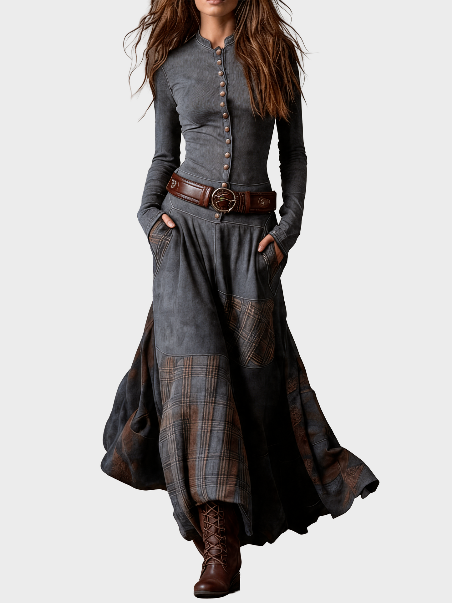 Vestido elegante con botones