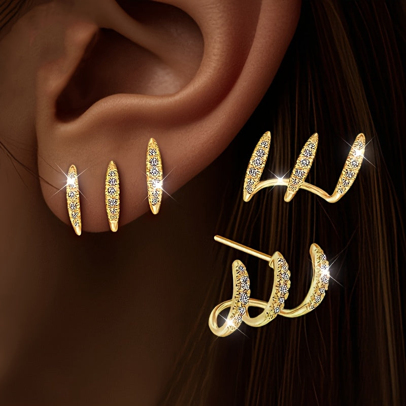 Triple - Pendientes Triple Garra