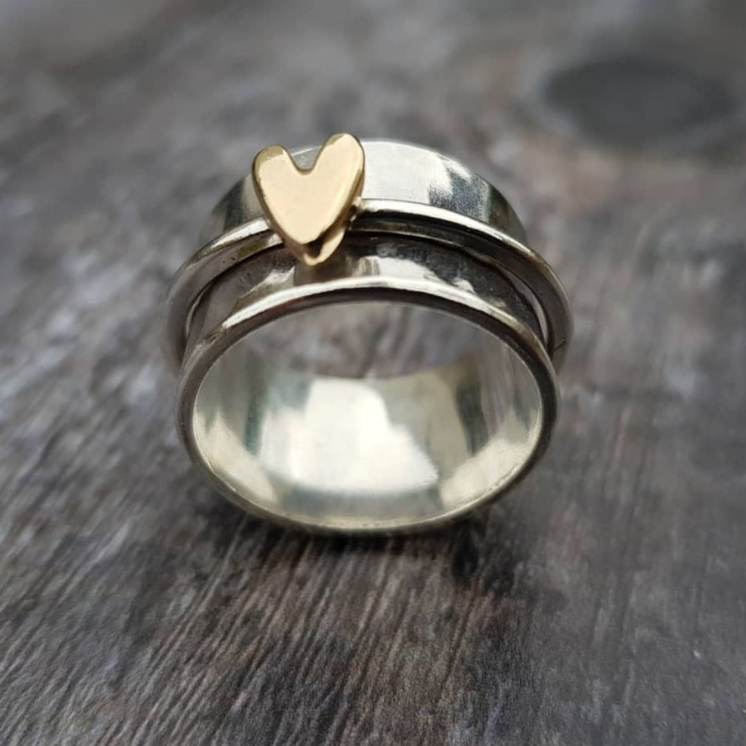 Valentina - Anillo de Corazón Dorado