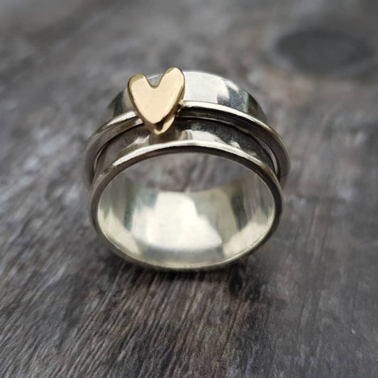 Valentina - Anillo de Corazón Dorado
