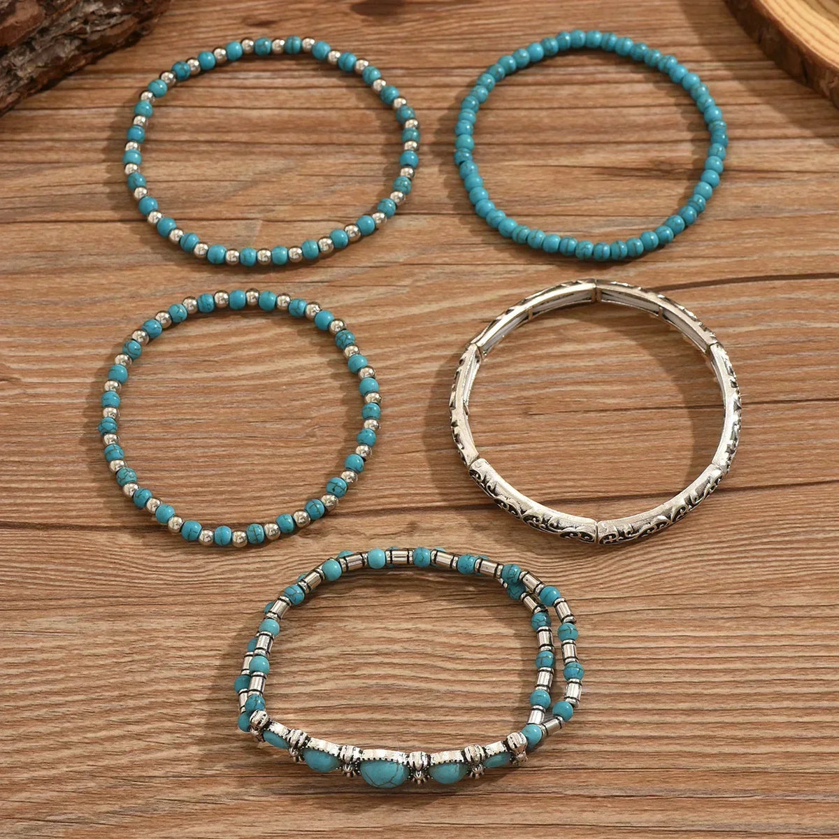 Turquesa - Set de Pulseras Boho