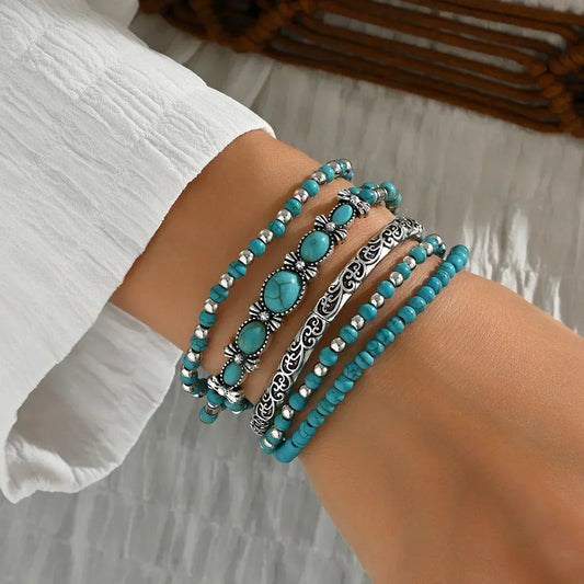 Turquesa - Set de Pulseras Boho