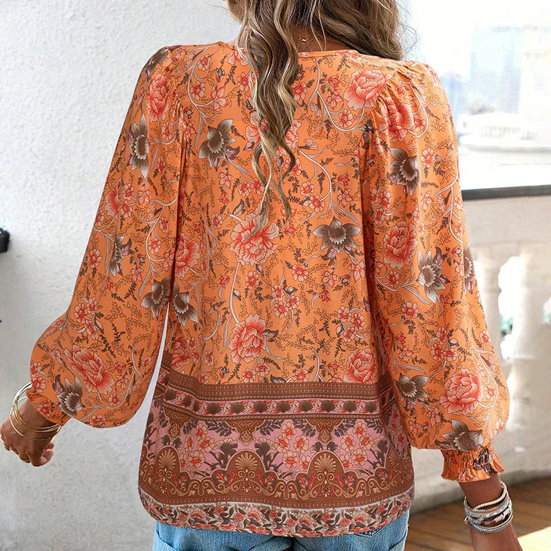 Blusa floral elegante