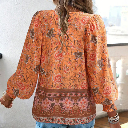Blusa floral elegante