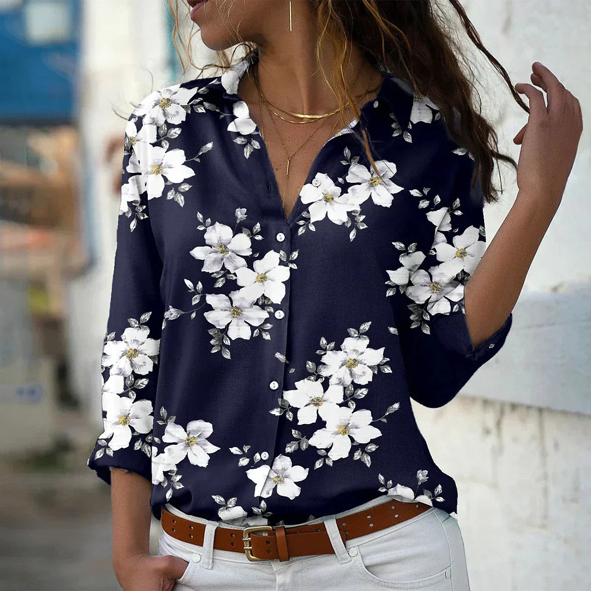 Blusa estampada moderna