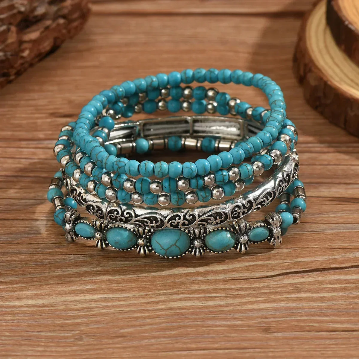 Turquesa - Set de Pulseras Boho