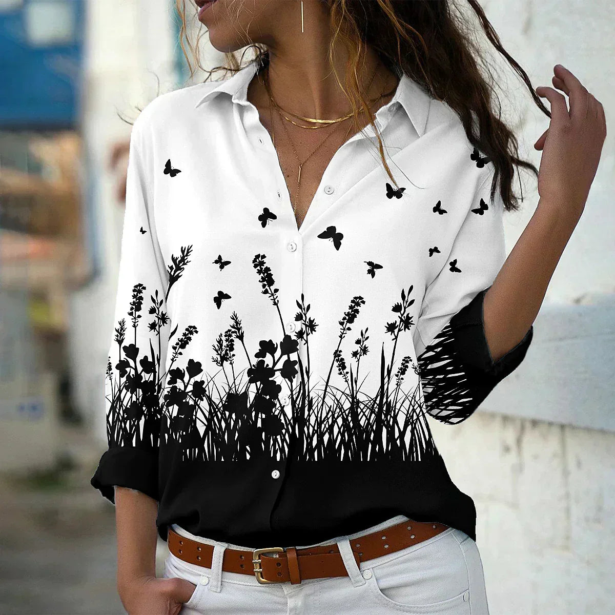 Blusa estampada moderna