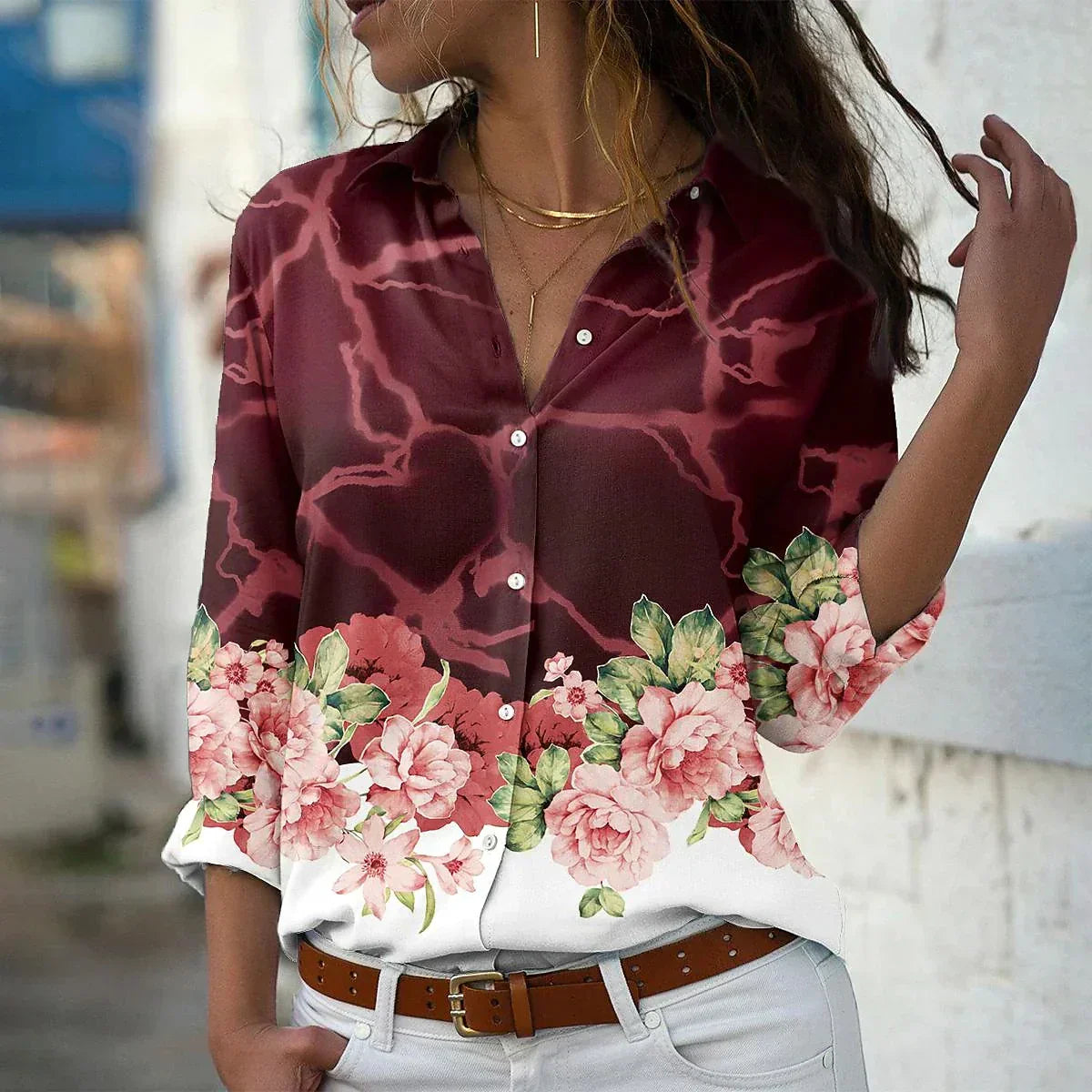 Blusa estampada moderna