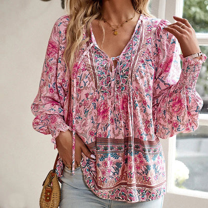 Blusa floral elegante