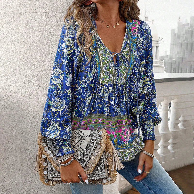 Blusa floral elegante