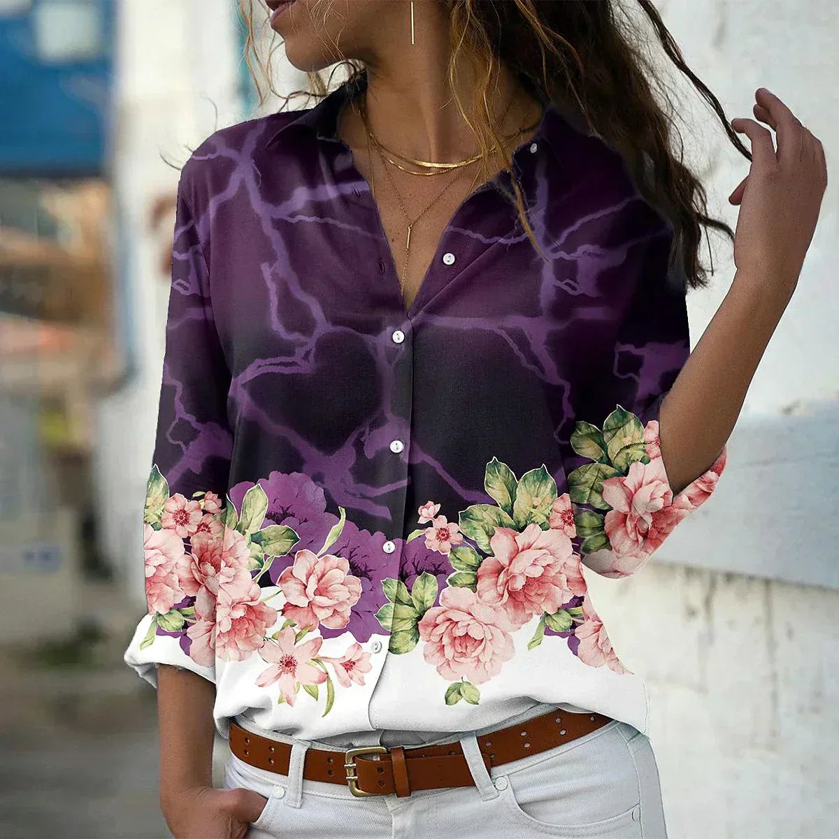 Blusa estampada moderna