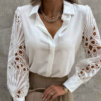 Blusa de cuello elegante
