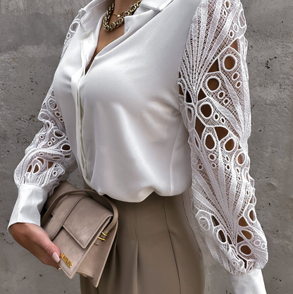 Blusa de cuello elegante