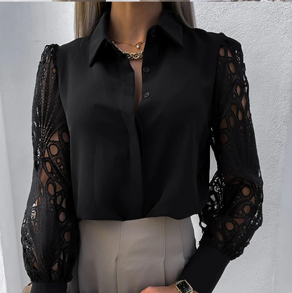 Blusa de cuello elegante
