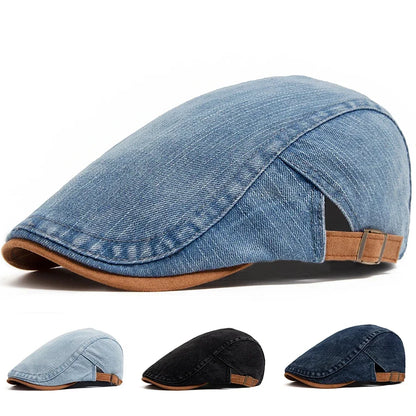 Gorra plana denim premium