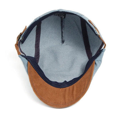 Gorra plana denim premium