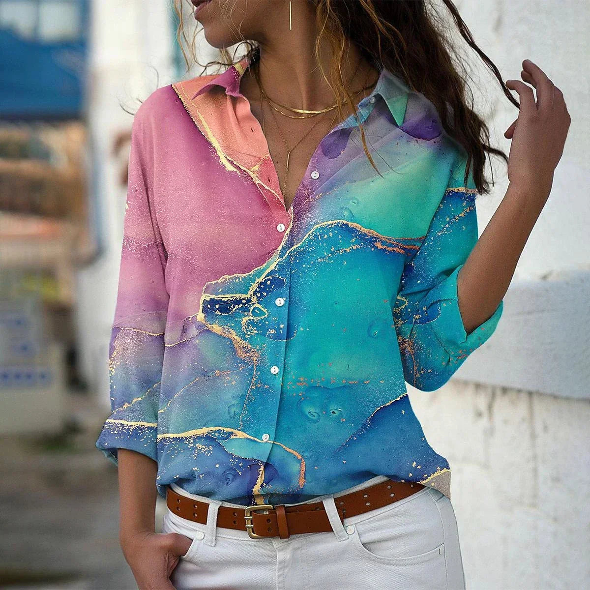 Blusa estampada moderna