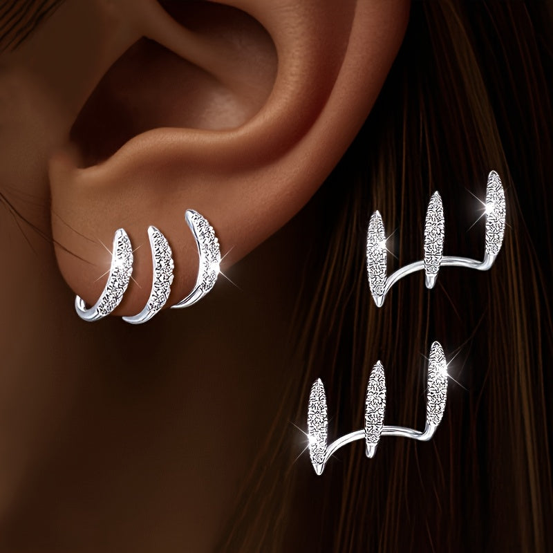 Triple - Pendientes Triple Garra