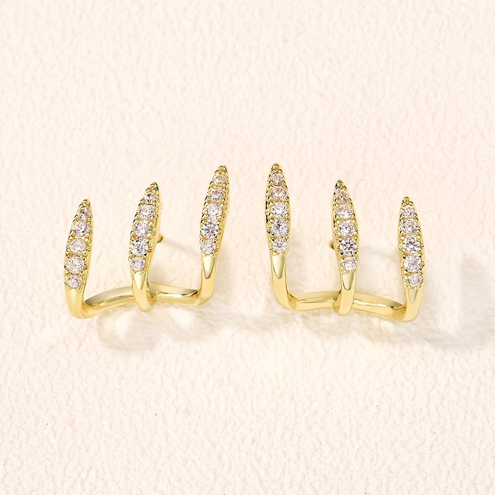 Triple - Pendientes Triple Garra