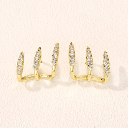 Triple - Pendientes Triple Garra