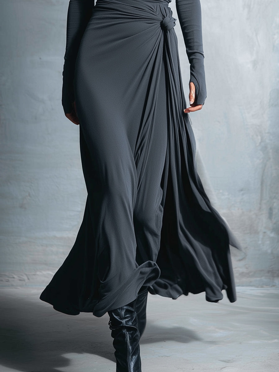 Vestido con botón lateral