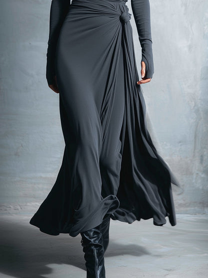 Vestido con botón lateral