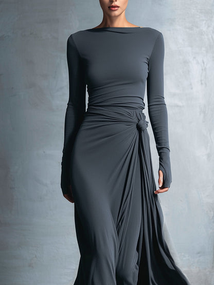 Vestido con botón lateral