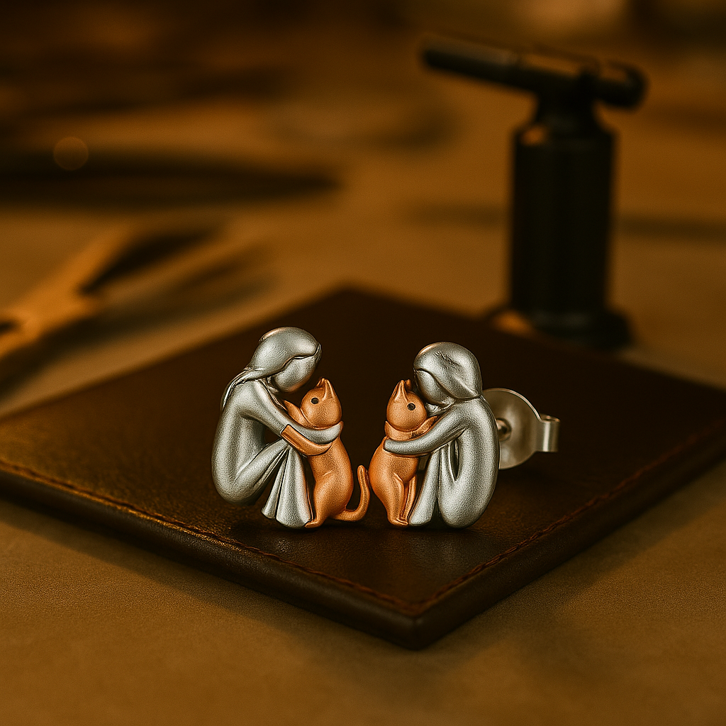 Pendientes icono de gato