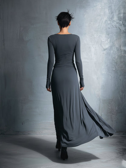 Vestido con botón lateral