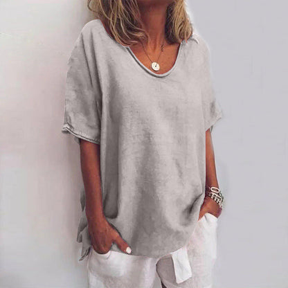 Blusa versátil de lino