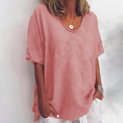 Blusa versátil de lino