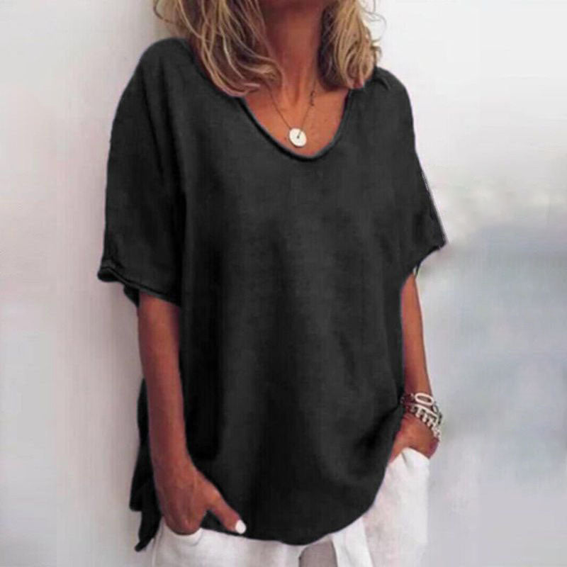 Blusa versátil de lino