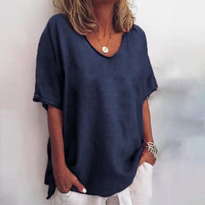 Blusa versátil de lino