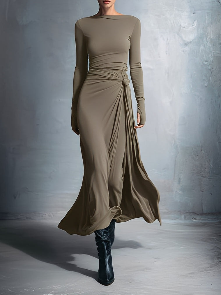 Vestido con botón lateral